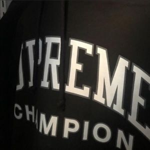 Supreme X Champion hooded sweatshirt ss17 repost**